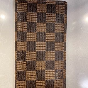 Louis Vuitton Damier Ebene Pocket Agenda/Checkbook